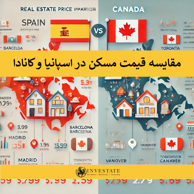 مقایسه قیمت ملک در اسپانیا و کانادا